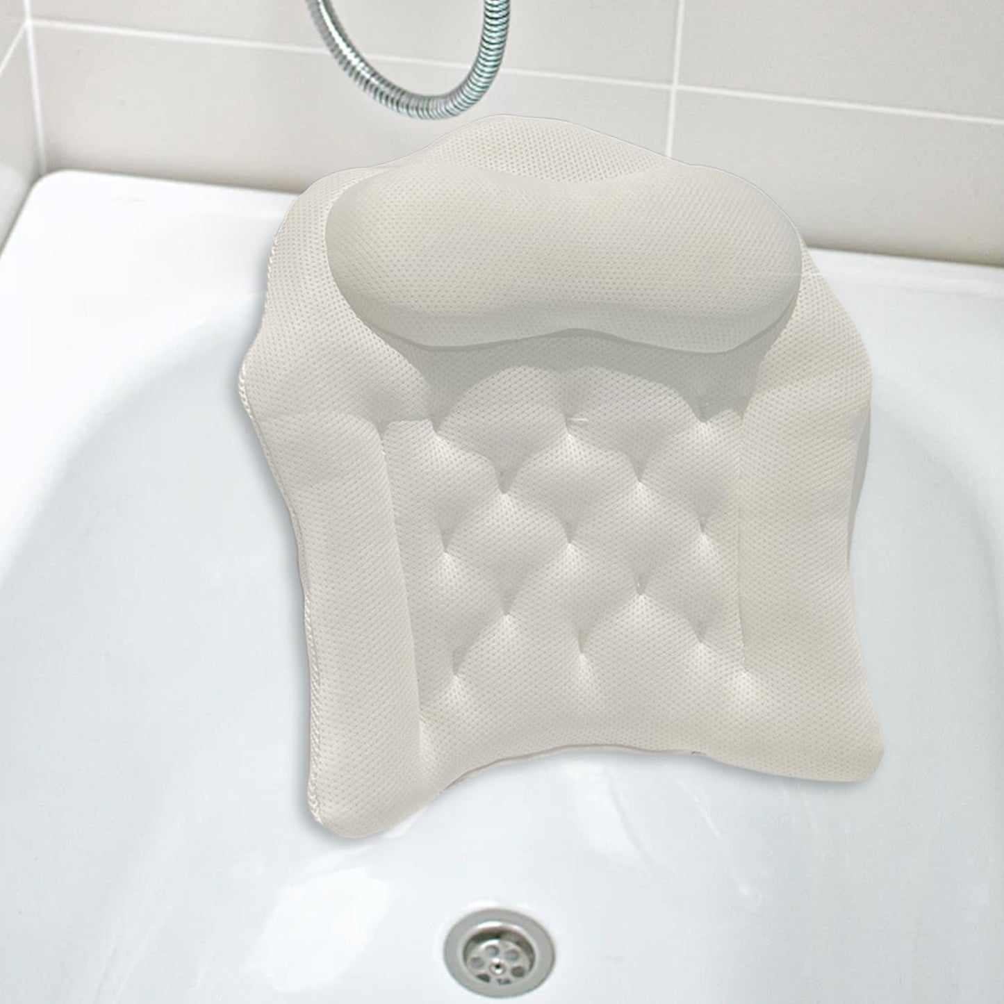 Badewannenkissen mit 4D-Nackenstütze