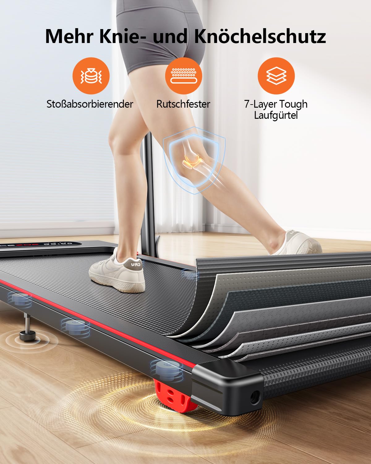 Laufband 6-in-1 Walking Pad klappbar – 12 km/h, 2.5 HP, 136 kg
