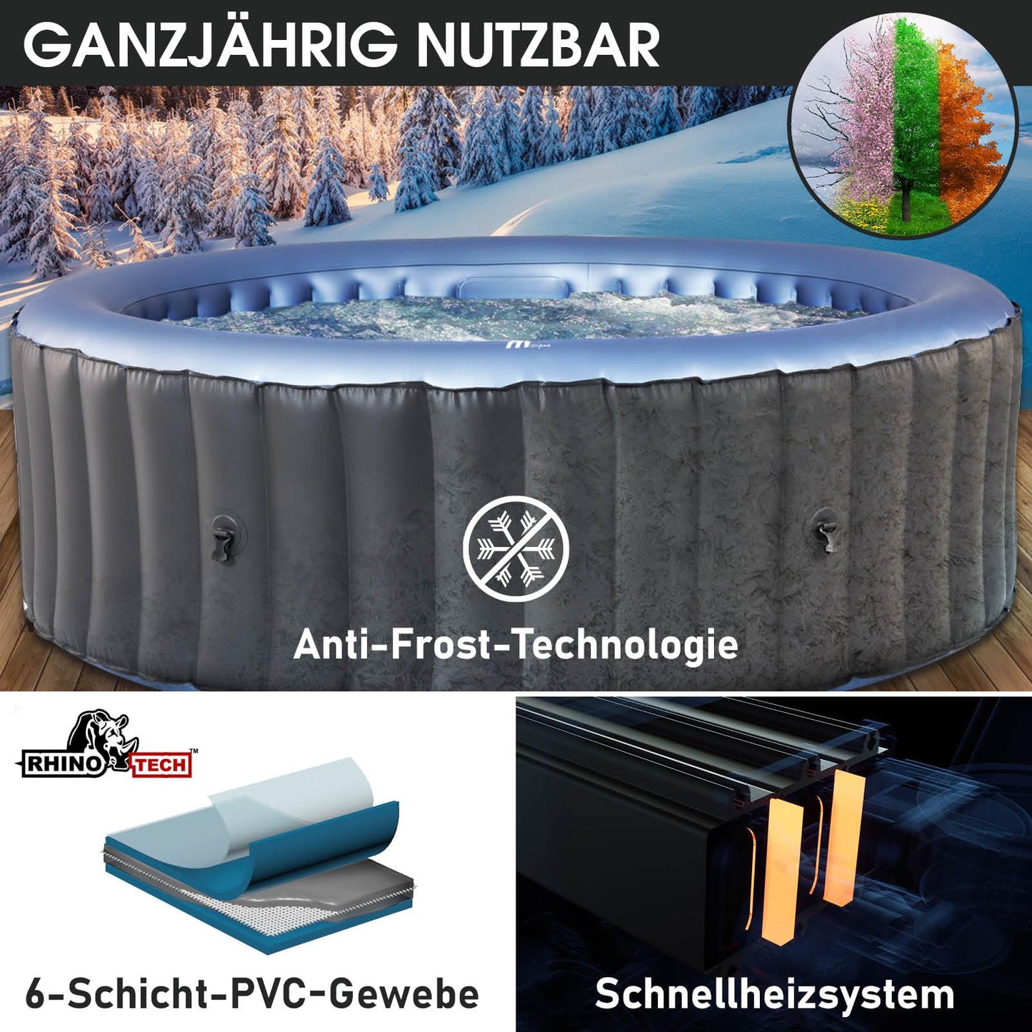 BRAST® aufblasbarer Whirlpool MSpa Bergen