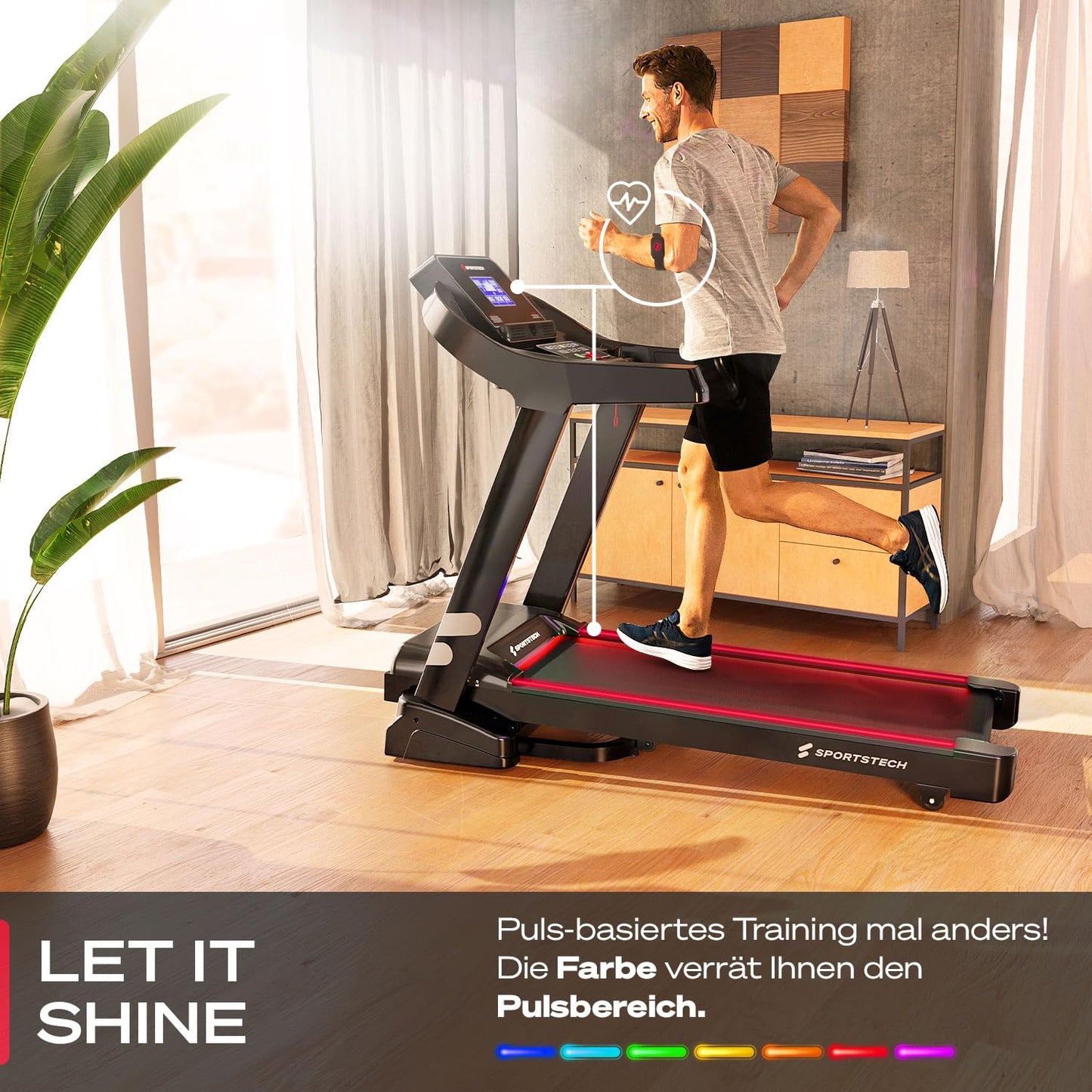 Sportstech F37s Laufband klappbar โ 20 km/h, 7 PS, TรV